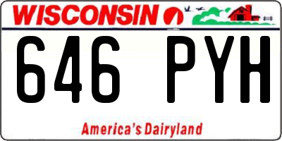 WI license plate 646PYH