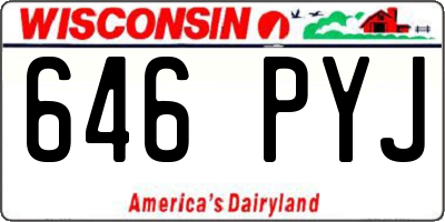 WI license plate 646PYJ