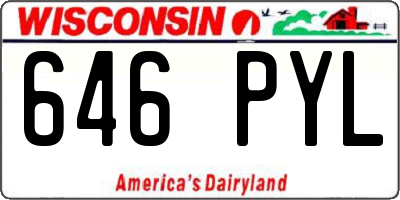 WI license plate 646PYL