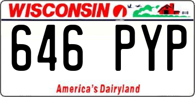 WI license plate 646PYP
