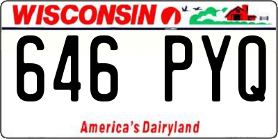 WI license plate 646PYQ