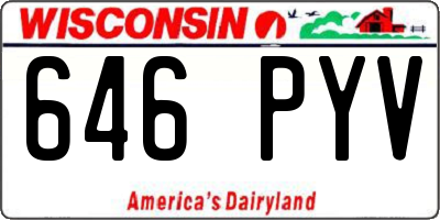 WI license plate 646PYV