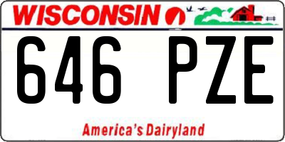WI license plate 646PZE