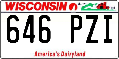 WI license plate 646PZI