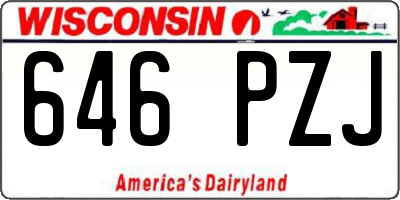WI license plate 646PZJ