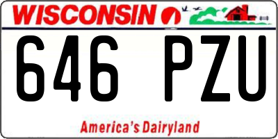 WI license plate 646PZU
