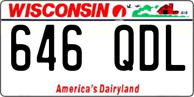 WI license plate 646QDL