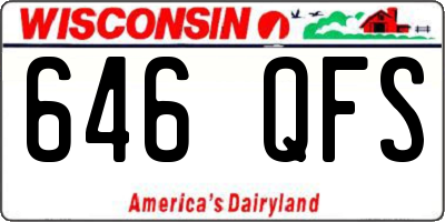 WI license plate 646QFS