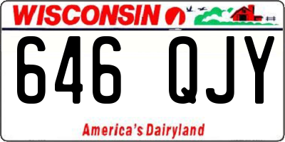 WI license plate 646QJY