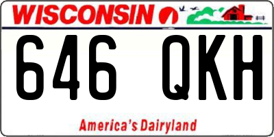 WI license plate 646QKH
