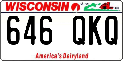 WI license plate 646QKQ
