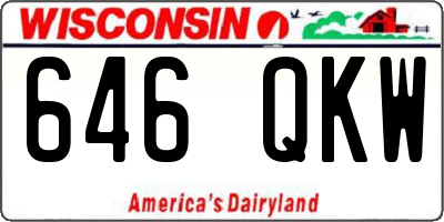 WI license plate 646QKW