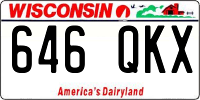 WI license plate 646QKX