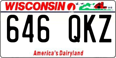 WI license plate 646QKZ