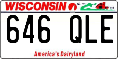 WI license plate 646QLE