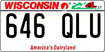 WI license plate 646QLU