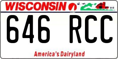 WI license plate 646RCC