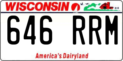 WI license plate 646RRM