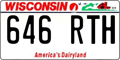 WI license plate 646RTH