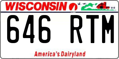 WI license plate 646RTM