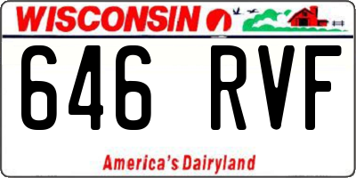 WI license plate 646RVF