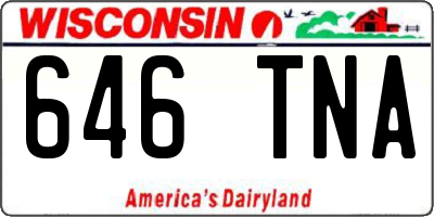 WI license plate 646TNA