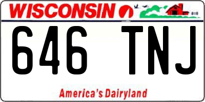 WI license plate 646TNJ