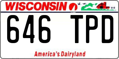 WI license plate 646TPD