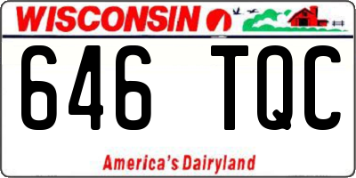 WI license plate 646TQC