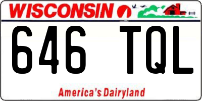 WI license plate 646TQL