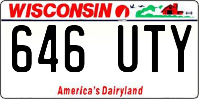 WI license plate 646UTY