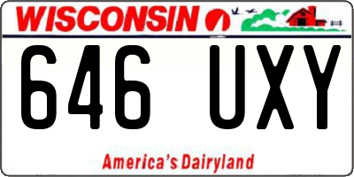 WI license plate 646UXY