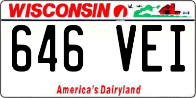 WI license plate 646VEI