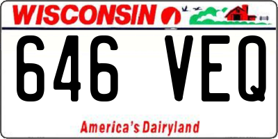 WI license plate 646VEQ