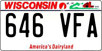 WI license plate 646VFA