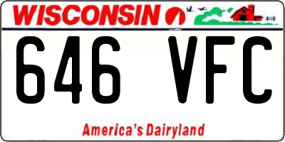 WI license plate 646VFC