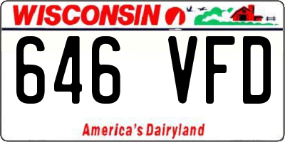 WI license plate 646VFD