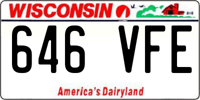 WI license plate 646VFE
