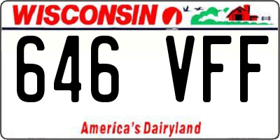 WI license plate 646VFF