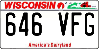 WI license plate 646VFG
