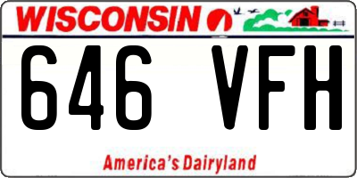 WI license plate 646VFH