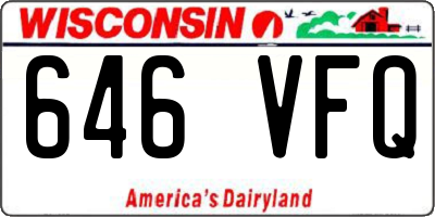 WI license plate 646VFQ