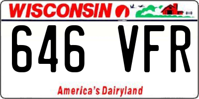 WI license plate 646VFR