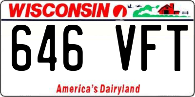 WI license plate 646VFT