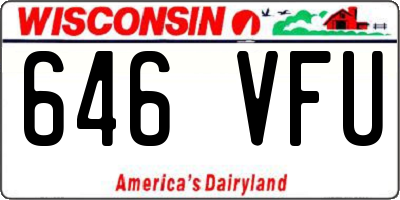 WI license plate 646VFU