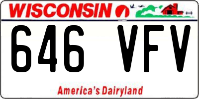 WI license plate 646VFV