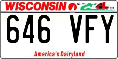 WI license plate 646VFY
