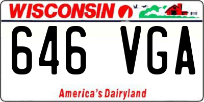 WI license plate 646VGA