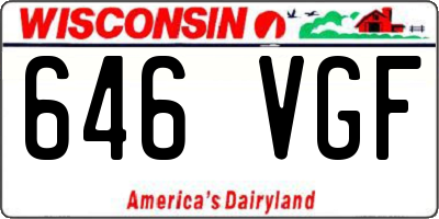 WI license plate 646VGF