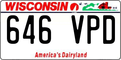 WI license plate 646VPD